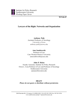 Lawyers of the Right: Networks and Organization