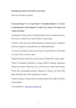 Decompression sickness (&ldquo;the bends&rdquo;) in marine turtles