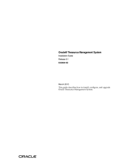 Oracle Thesaurus Management System Installation Guide
