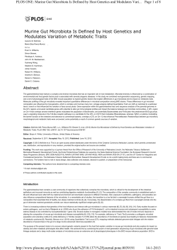 Murine Gut Microbiota Is Defined by Host Genetics and