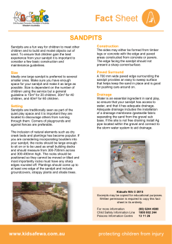 sandpits - Kidsafe WA