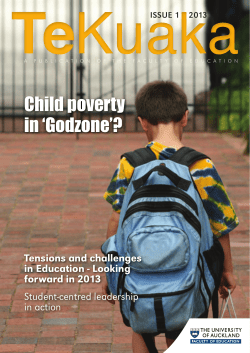 Te Kuaka Issue 1 - 2013 - The University of Auckland