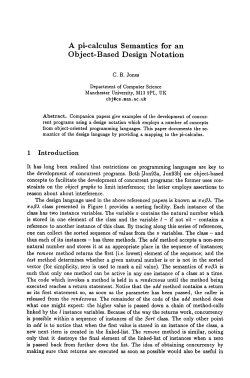 A pi-calculus semantics for an object-based