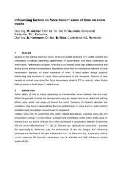 Influencing factors on force transmission of tires on snow tracks