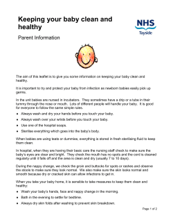Keeping your baby clean and healthy