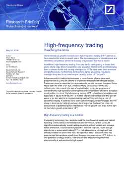 High-frequency trading: Reaching the limits