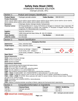Hydrogen Peroxide - SEASTAR CHEMICALS Inc.