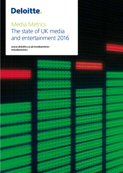 Media Metrics The state of UK media and entertainment