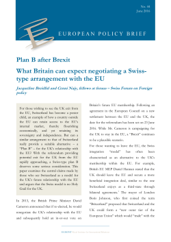Plan B after Brexit What Britain can expect