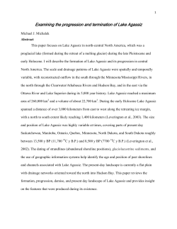 Examining the progression and termination of Lake Agassiz