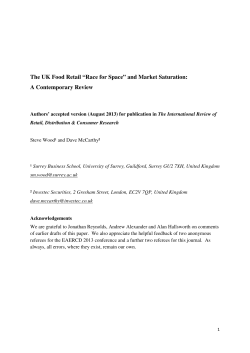 The UK food retail `race for space` and market saturation: a