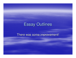 Essay Outlines for Barn Burning
