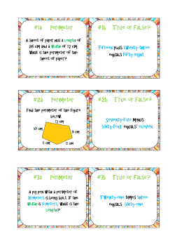 #2b True or False? #2a Perimeter #3a Perimeter #3b True or False