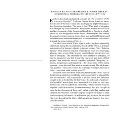 JOHN LOCKE AND THE PRESERVATION OF LIBERTY: A