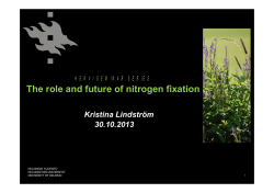 The role and future of nitrogen fixation