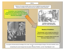 Prohibition was imposed by a constitutional amendment that made it