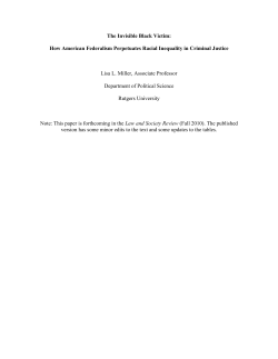 The Invisible Black Victim - Eagleton Institute of Politics