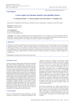 A case report on chronic massive pre-patellar bursa
