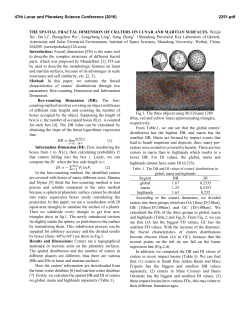 THE SPATIAL FRACTAL DIMENSION OF CRATERS ON LUNAR