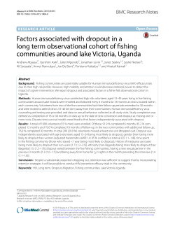 Factors associated with dropout in a long term observational cohort