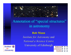 Annotation of &ldquo;special structures&rdquo; in astronomy - National e