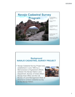 Navajo Cadastral Survey Program