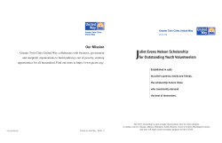 Juliet Evans Nelson Scholarship for Outstanding Youth Volunteerism