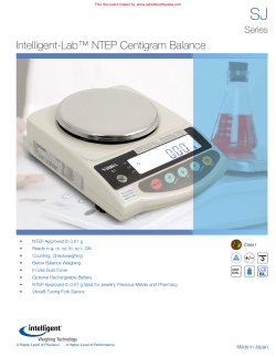 Intelligent-Lab&trade; NTEP Centigram Balance