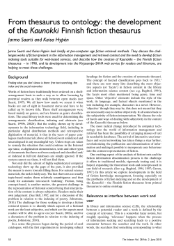 From thesaurus to ontology: the development of the