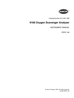 9186 Oxygen Scavenger Analyzer
