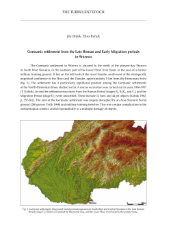 J&aacute;n Beljak, Titus Koln&iacute;k Germanic settlement from the Late Roman