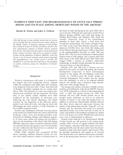 florida`s deep past: the bioarchaeology of little salt spring