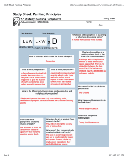 Study Sheet: Painting Principles