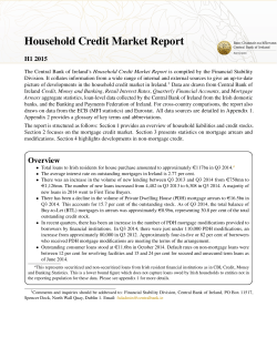 Household Credit Market Report