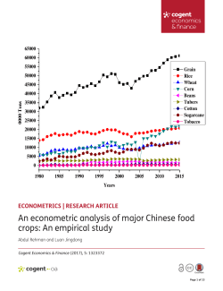 An econometric analysis of major Chinese food crops: An empirical