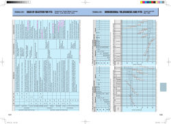 BASIS OF SELECTION FOR FITS Excerpts from