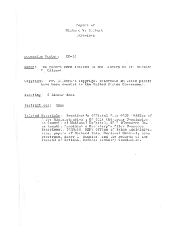Accession Number: Papers of Richard V. Gilbert 1939-1948 82