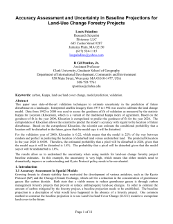 Accuracy Assessment and Uncertainty in Baseline