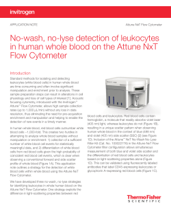 No-wash, no-lyse detection of leukocytes in human whole blood on