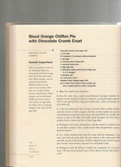 Blood Orange Chiffon Pie w/crust and topping
