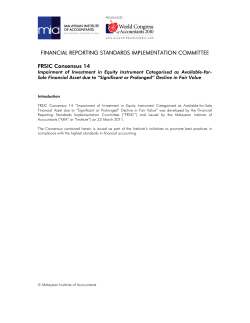FRSIC Consensus 14 - Malaysian Institute of Accountants