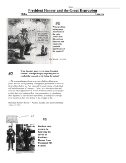 President Hoover and the Great Depression