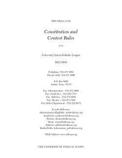 Constitution and Contest Rules