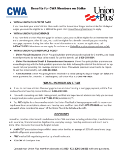 Benefits for CWA Members on Strike