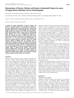 Determination of Fluorine, Chlorine and Bromine