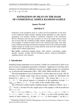 estimation of mean on the basis of conditional simple random