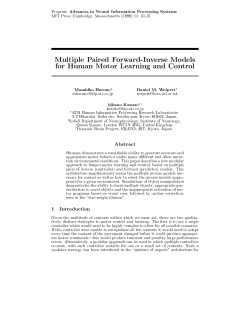 Multiple Paired Forward-Inverse Models for Human Motor Learning