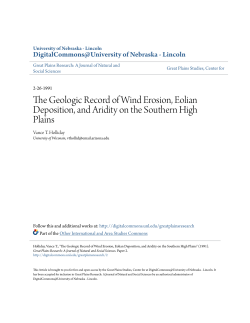 The Geologic Record of Wind Erosion, Eolian Deposition, and