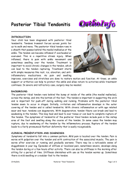 Posterior Tibial Tendonitis