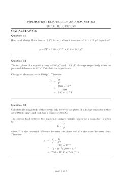 capacitance - Physics at PMB
